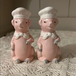 Vintage Shafford Japan Chef Pig Salt & Pepper Shakers